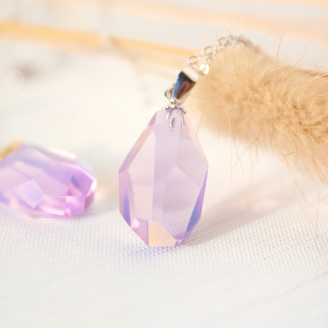 Lavender Moon Quartz Necklace
