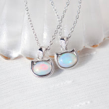Load image into Gallery viewer, Ethiopian Opal Cat Head Necklace
