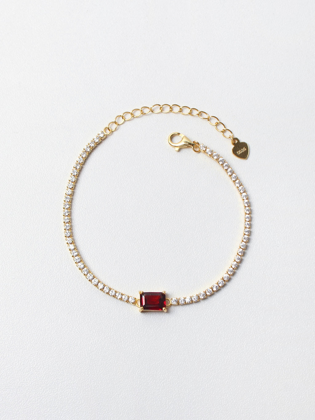 Garnet Tennis Bracelet