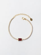 Garnet Tennis Bracelet