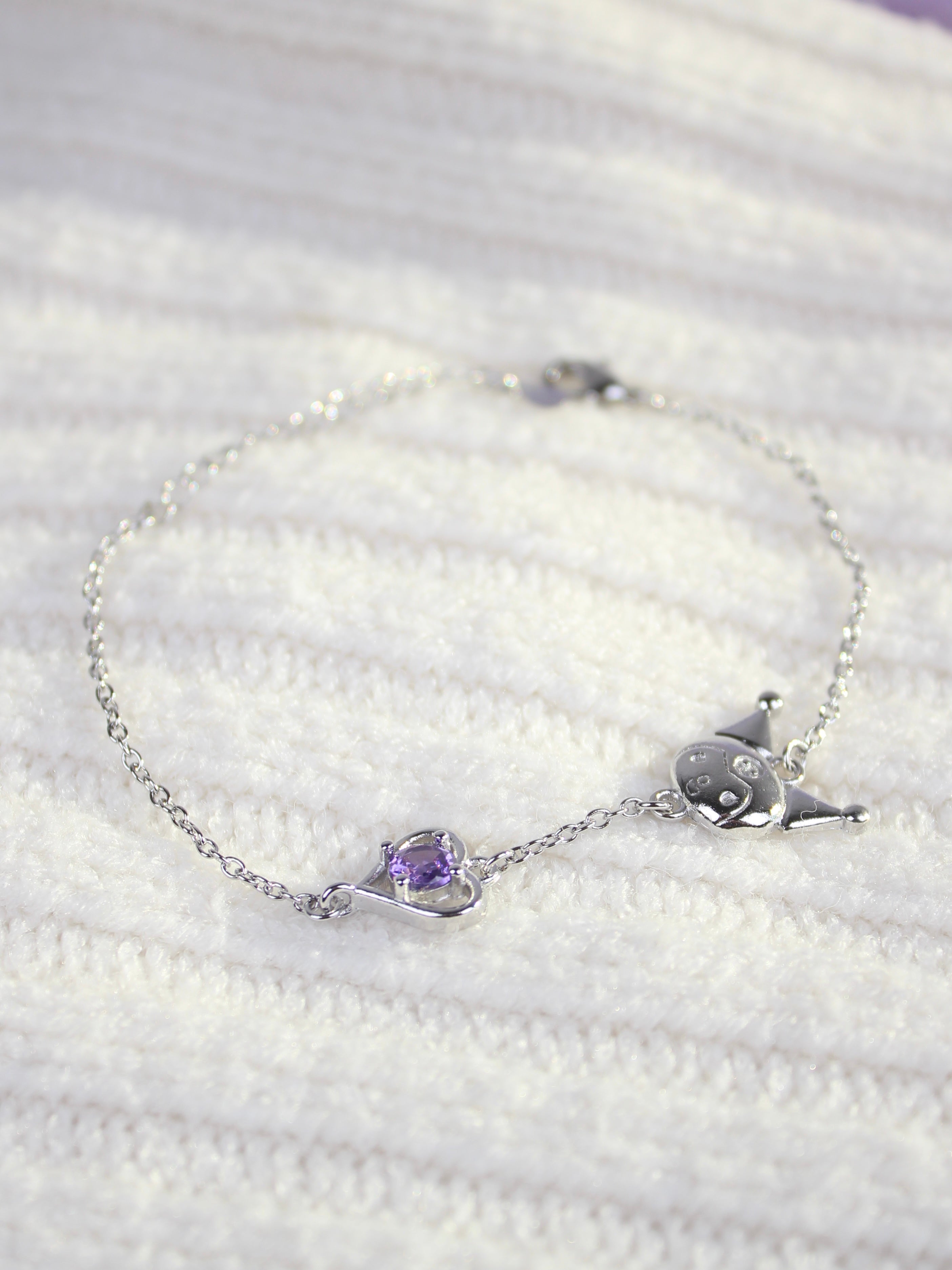 Kuromi Amethyst Bracelet