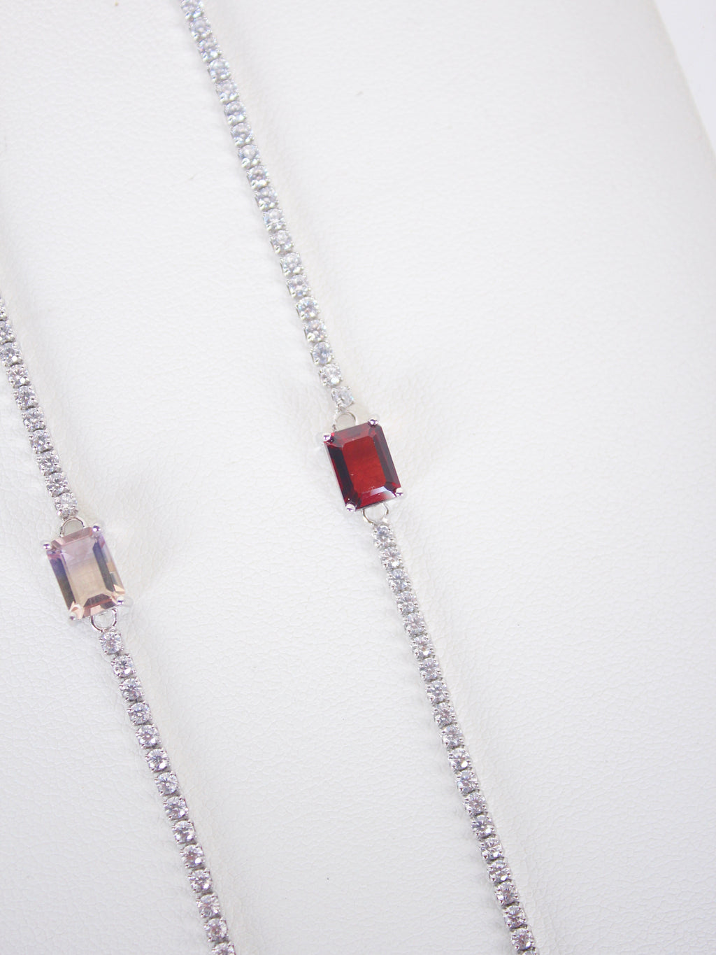 Garnet Tennis Bracelet