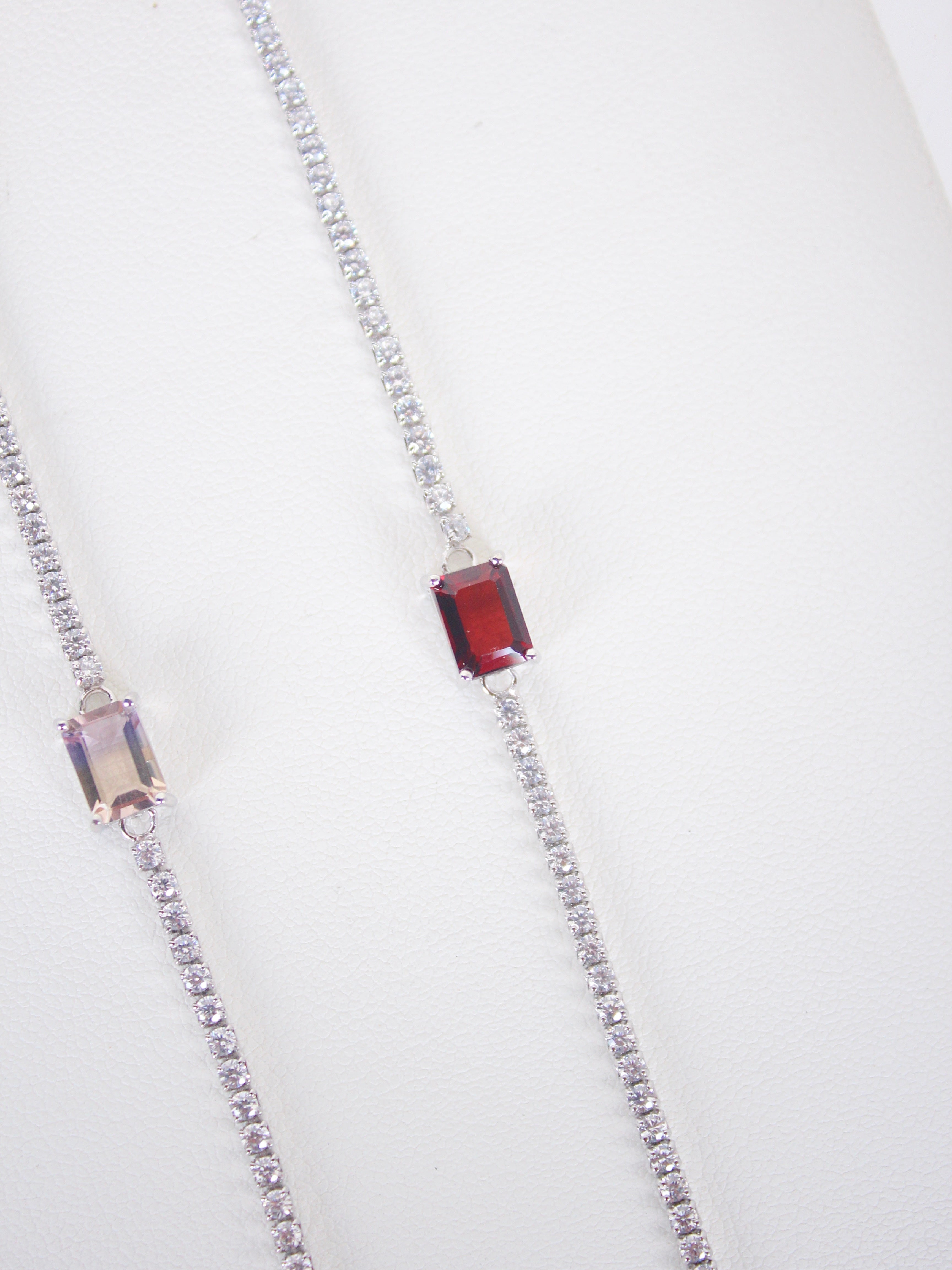 Garnet Tennis Bracelet