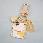 Fortune Cat Crystal Bag Charm