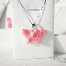 Load image into Gallery viewer, Rhodochrosite Butterfly Necklace
