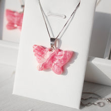 Load image into Gallery viewer, Rhodochrosite Butterfly Necklace
