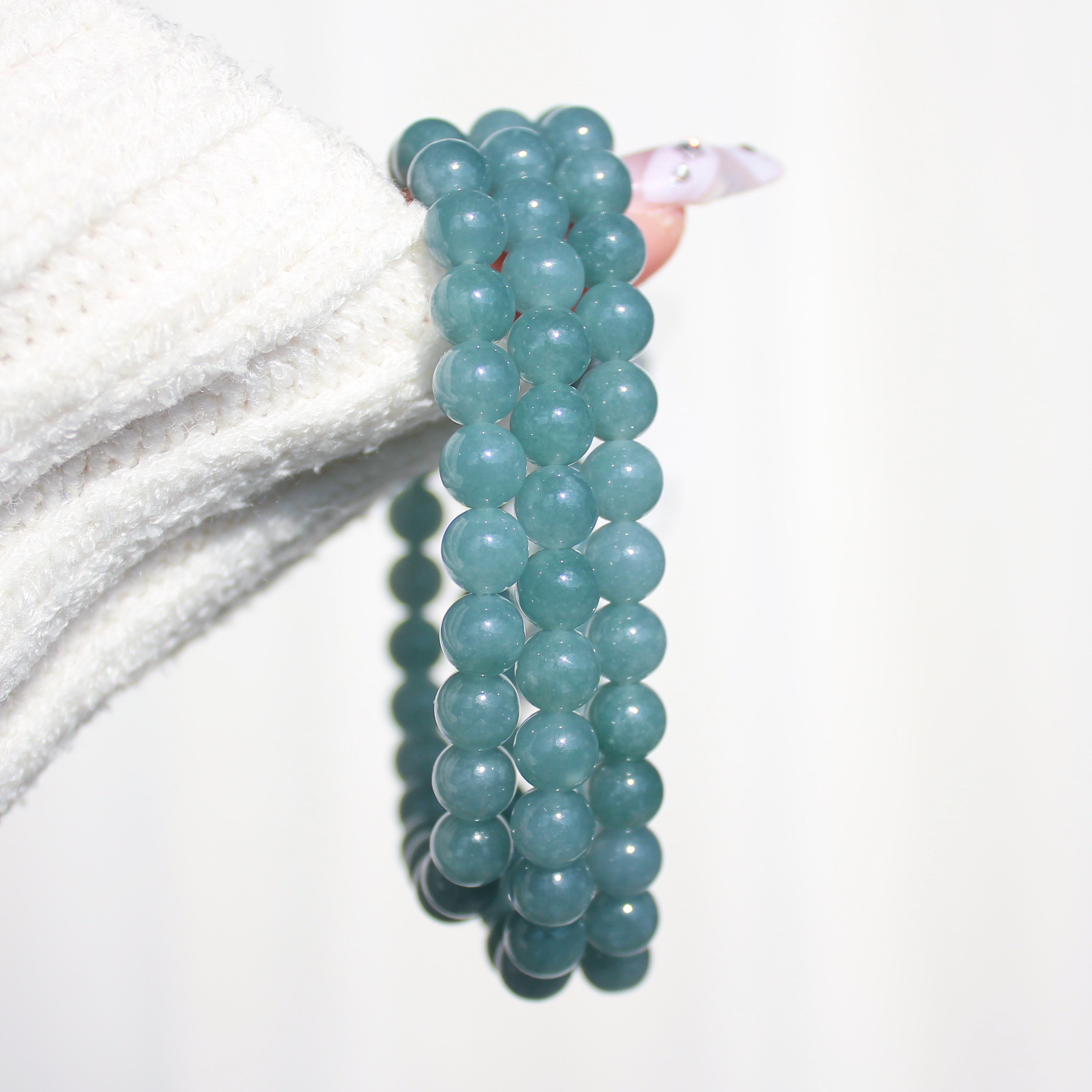Premium Blue Water Jadeite Bracelet