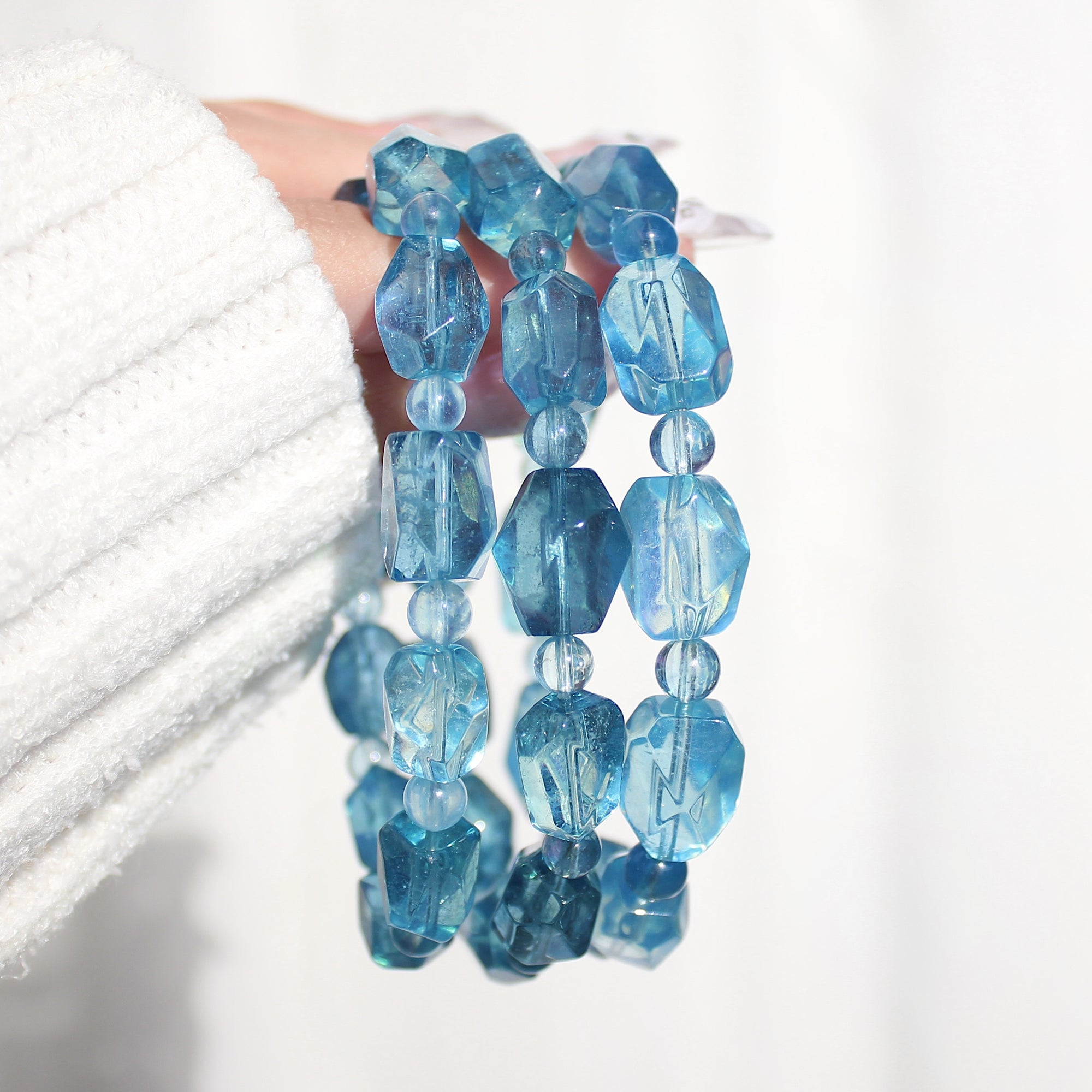 Collector's Devil Aquamarine Freeform Bracelet