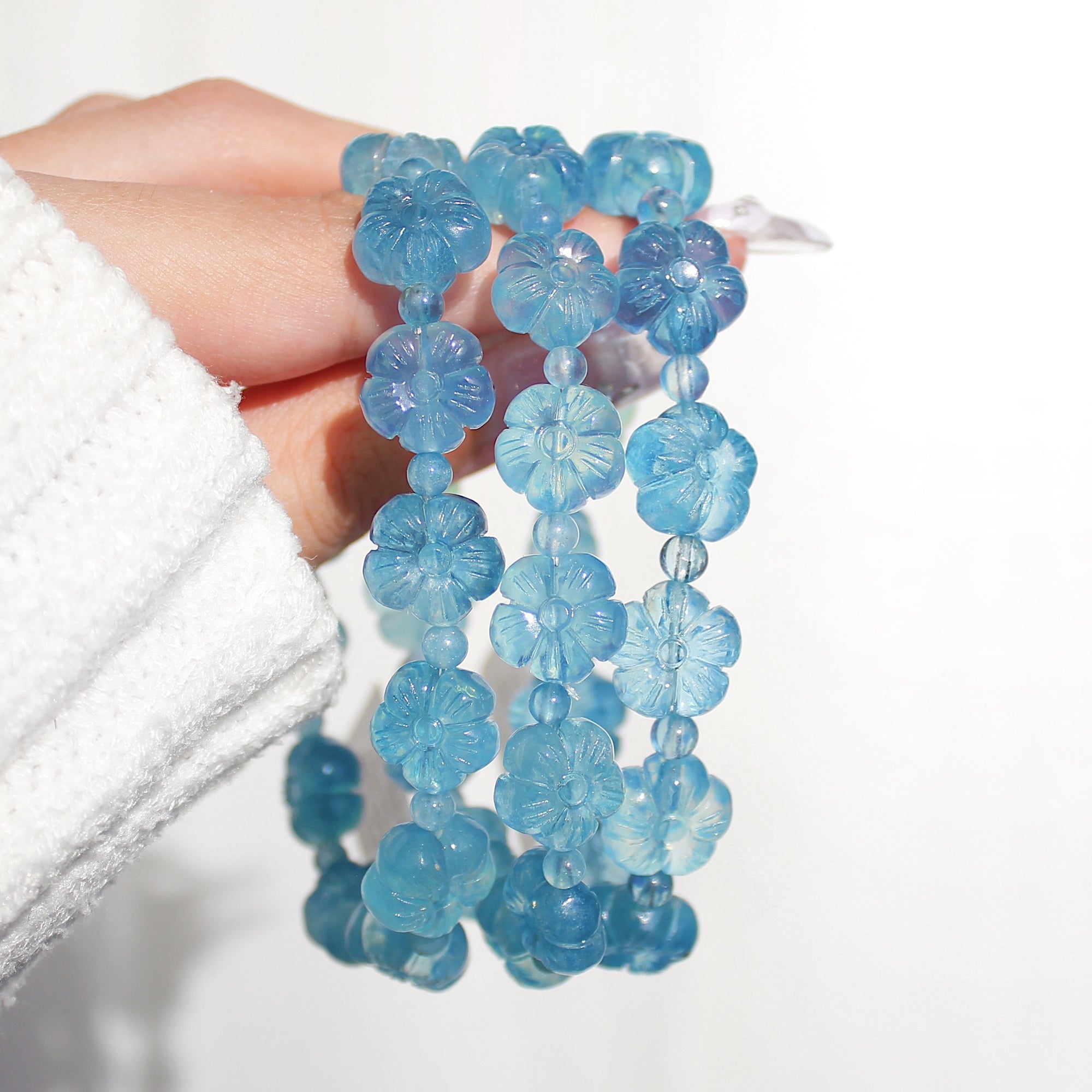 Collector's Aquamarine Flower Bracelet