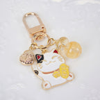 Fortune Cat Crystal Bag Charm