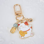 Fortune Cat Crystal Bag Charm