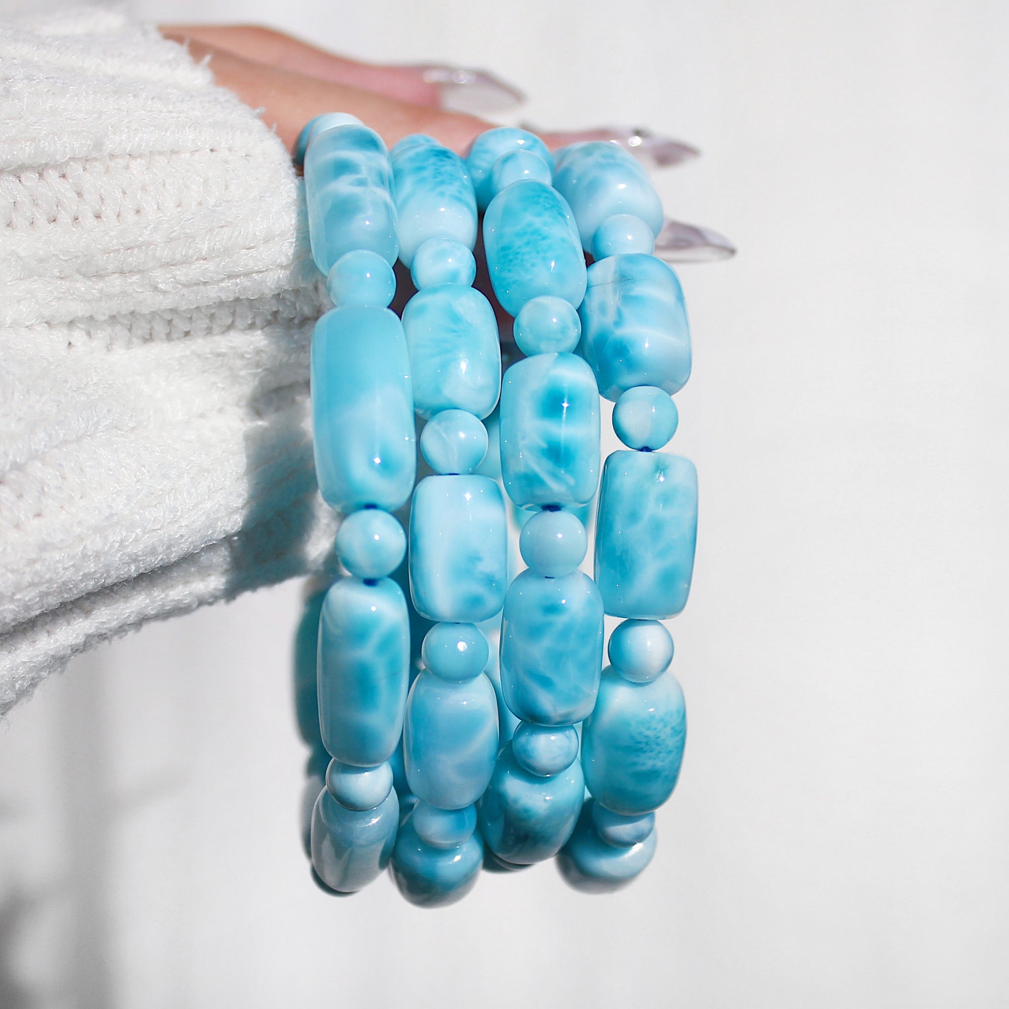 Ultra Collector's Larimar Barrel Bracelet