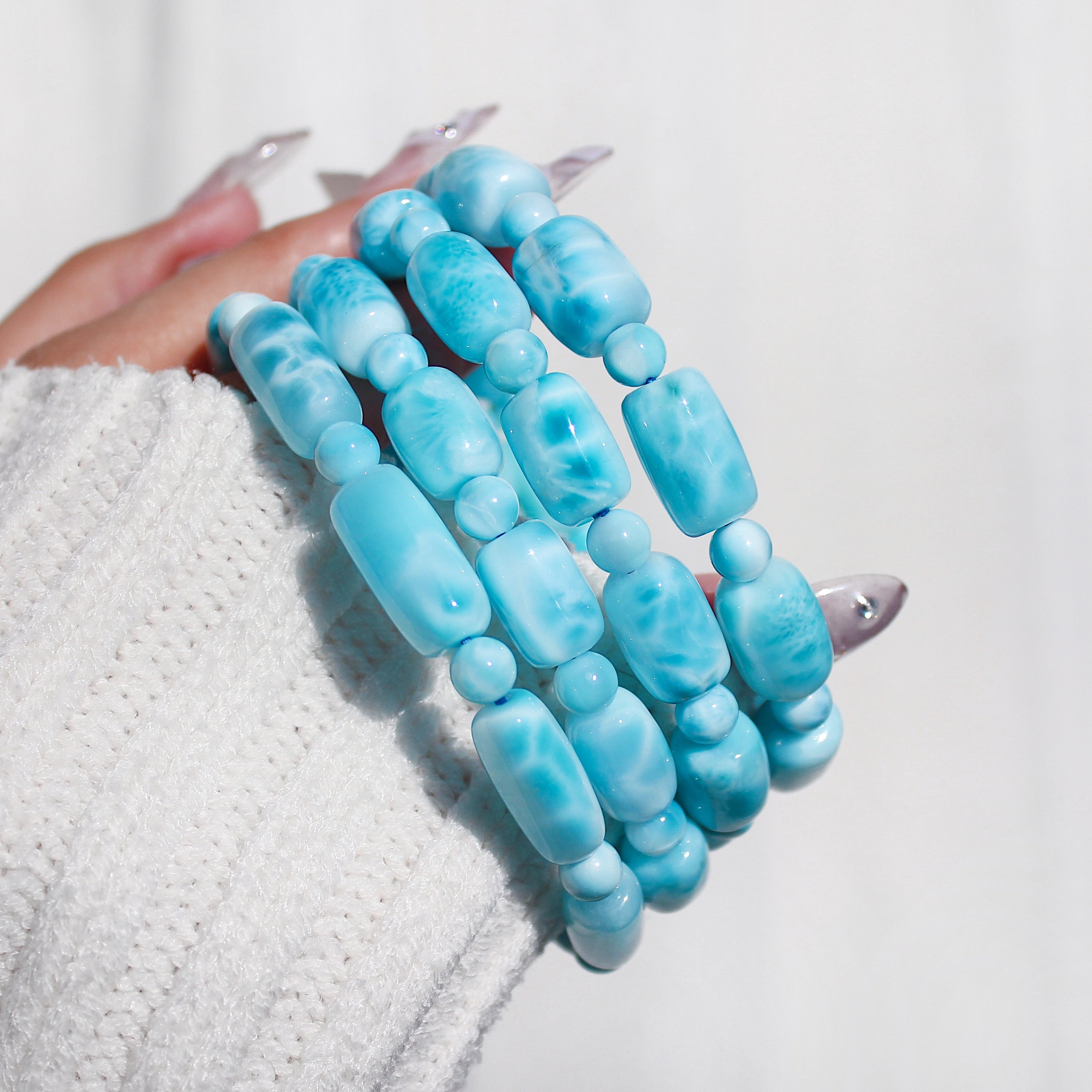 Ultra Collector's Larimar Barrel Bracelet