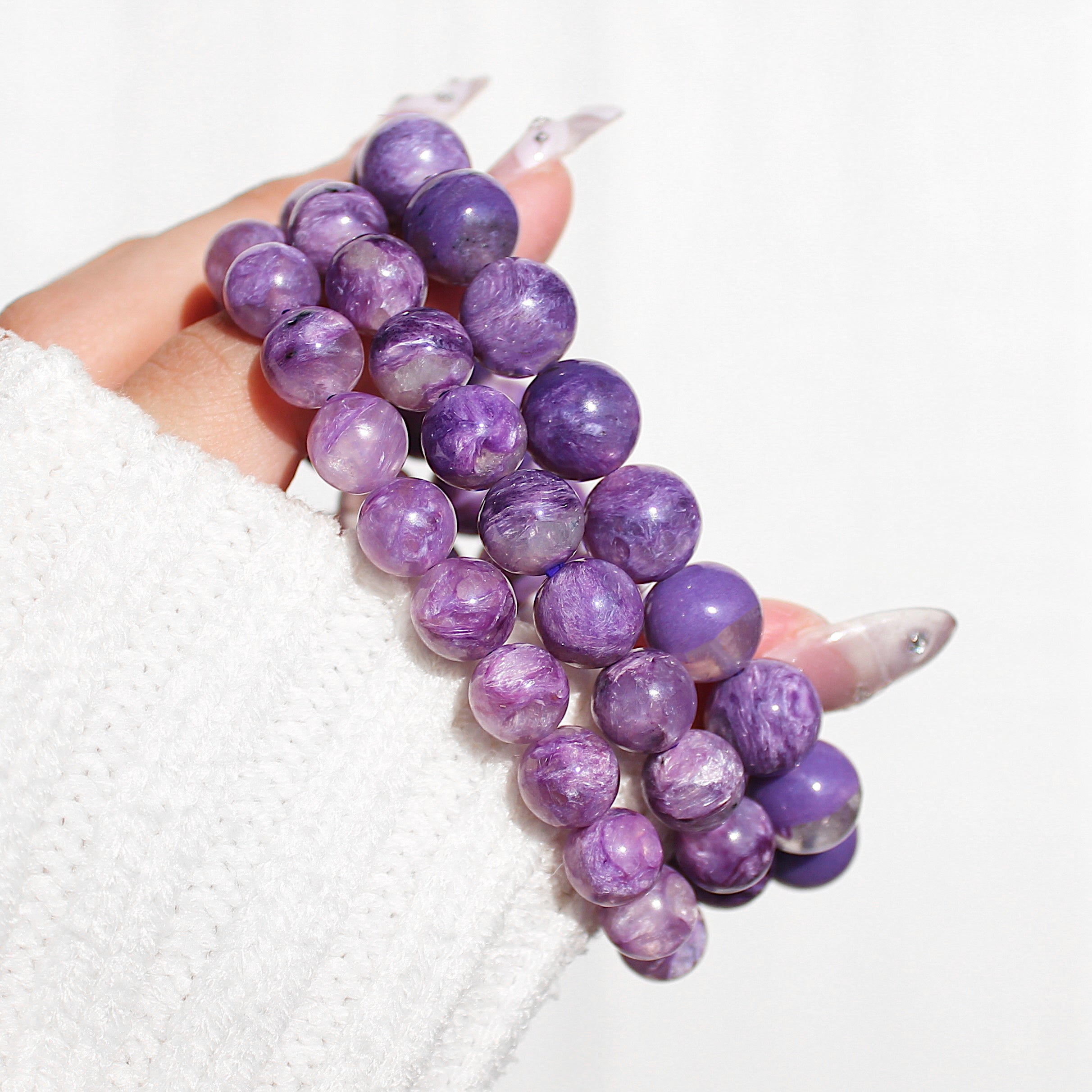 Extra Premium Icy Charoite Bracelet
