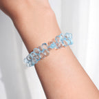 Gem Grade Swiss Blue Topaz Briolette Bracelet