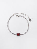 Garnet Tennis Bracelet