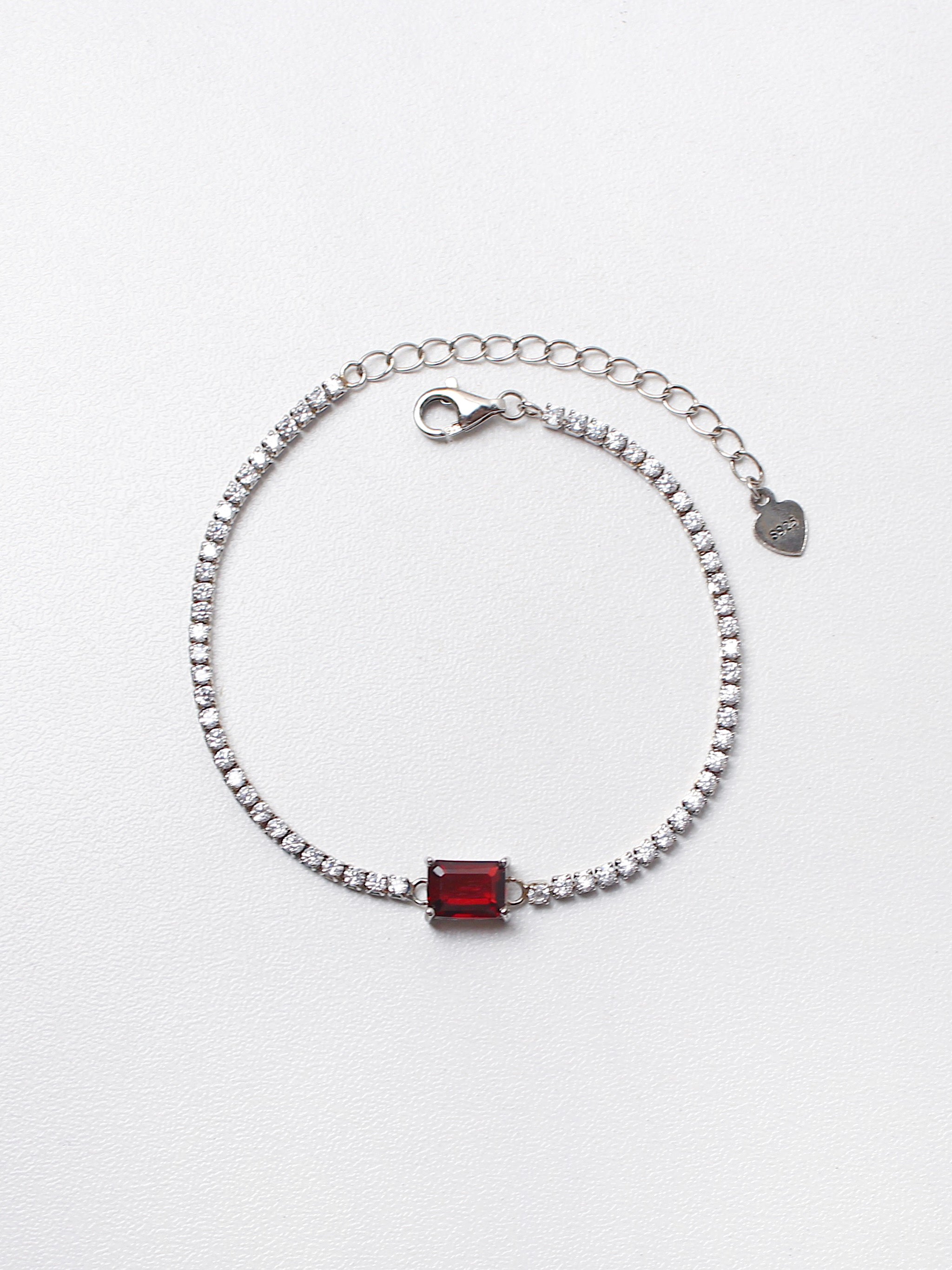 Garnet Tennis Bracelet