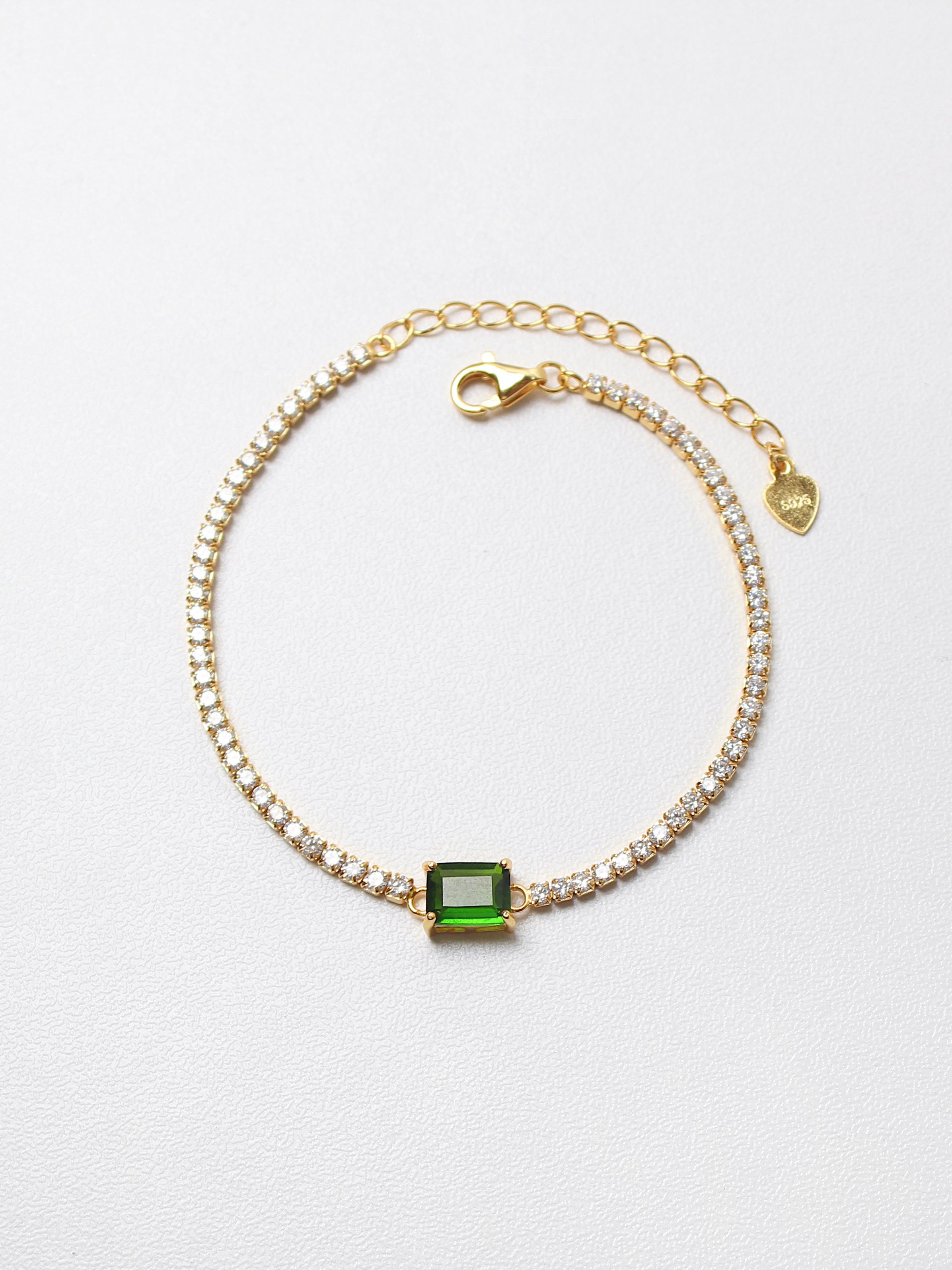 Diopside Tennis Bracelet