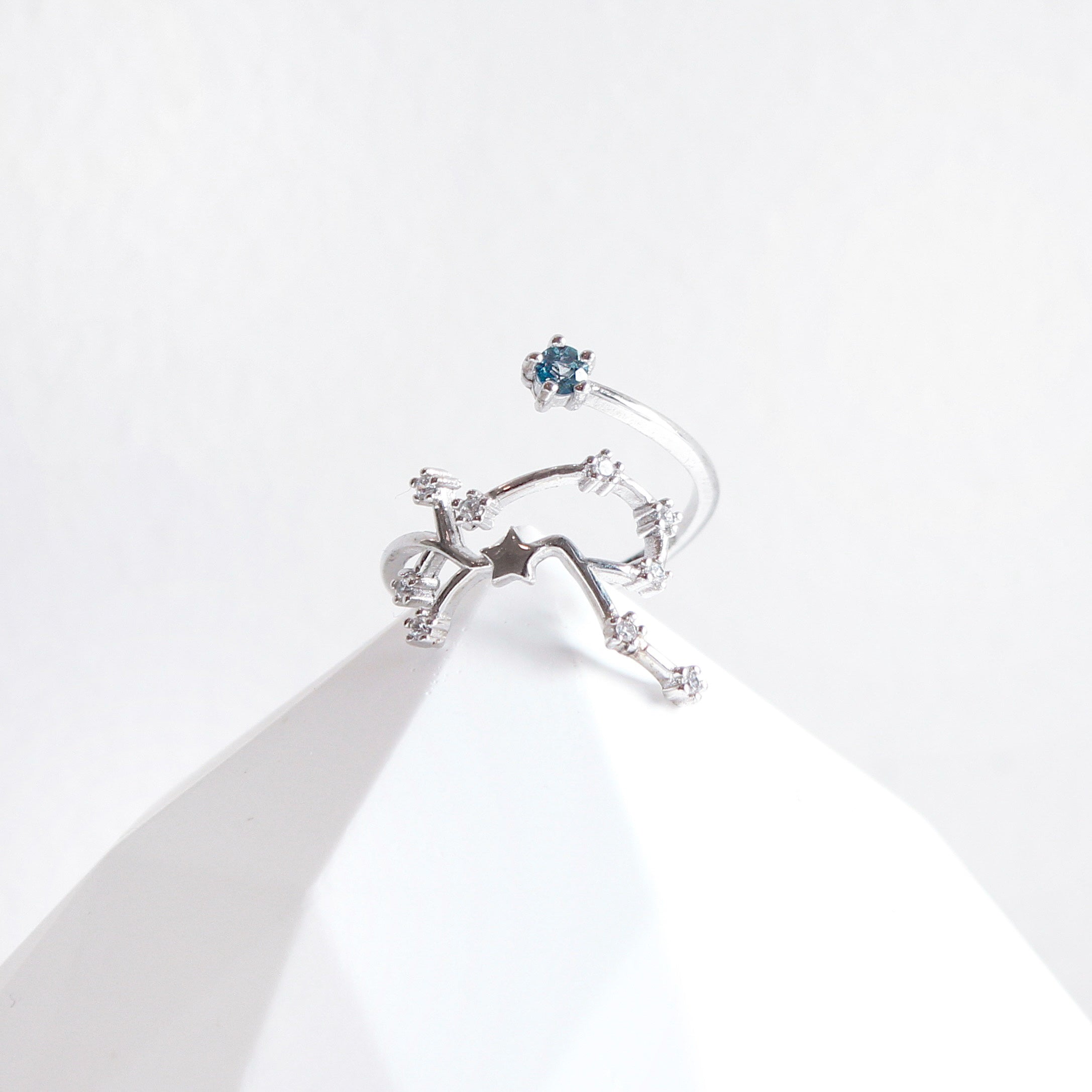 London Blue Topaz Sagittarius Constellation Ring