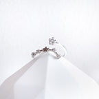 Clear Quartz Aries Constellation Ring