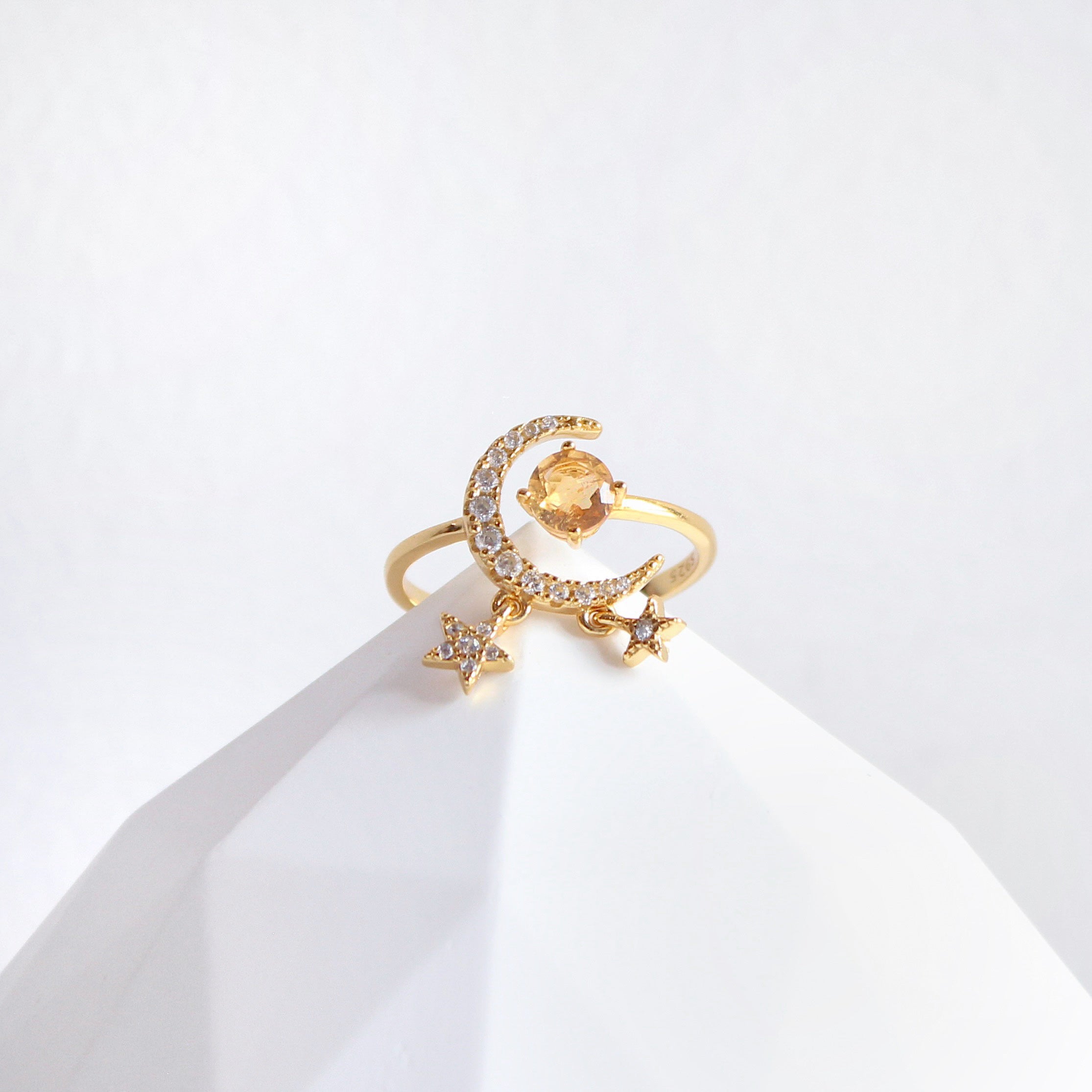 Citrine Stellar Luna Ring