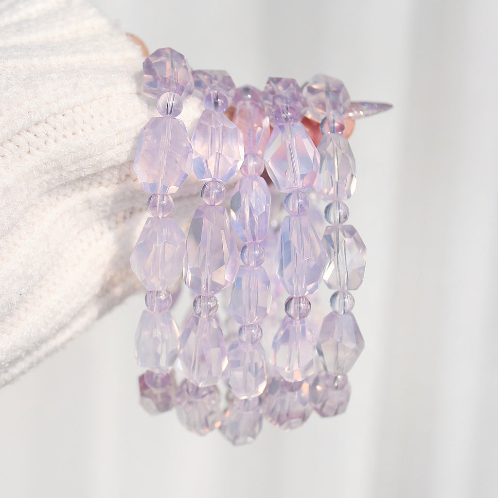 Collector's Lavender Moon Quartz Freeform Bracelet