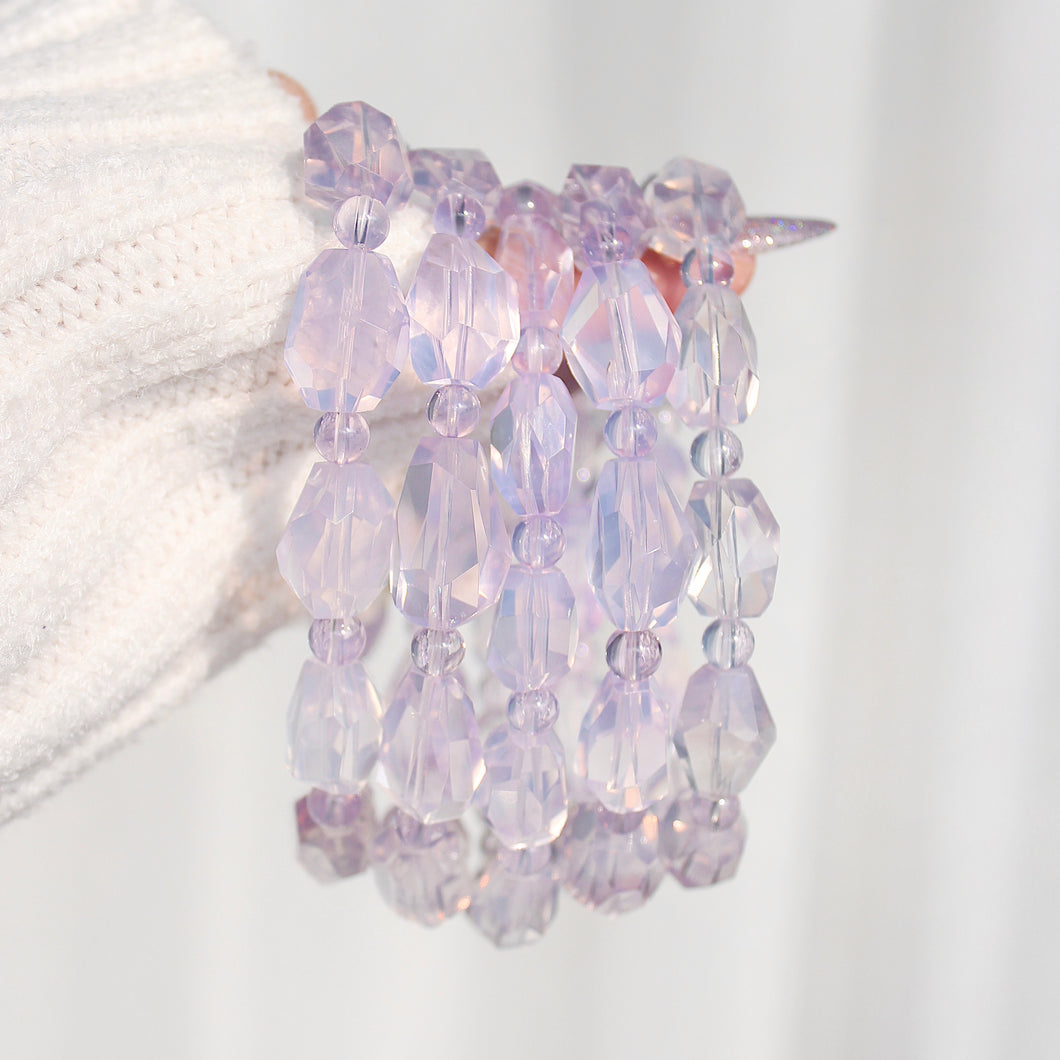 Collector's Lavender Moon Quartz Freeform Bracelet
