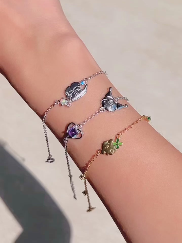 Kuromi Amethyst Bracelet
