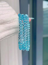 Load and play video in Gallery viewer, Ultra Collector&#39;s Swiss Blue Topaz Abacus Bracelet
