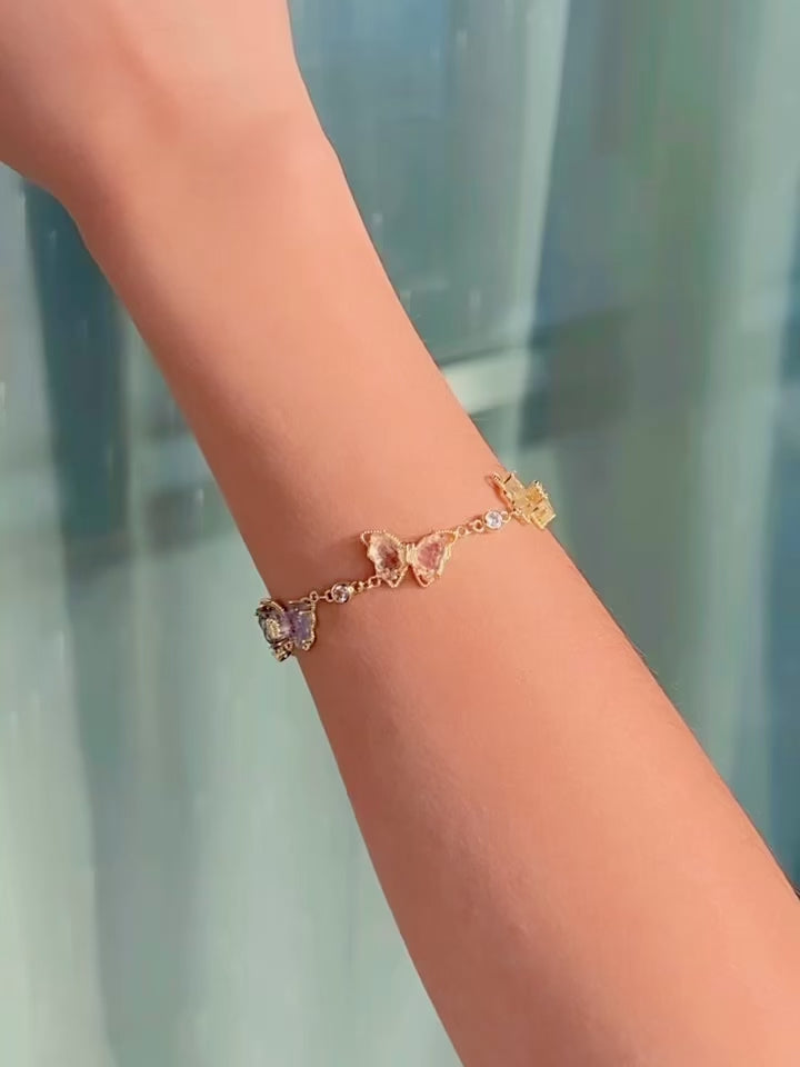Fluorite Butterfly Bracelet