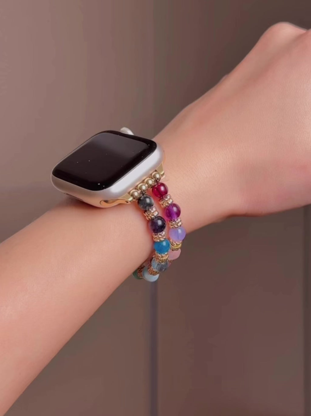 Rainbow Stacker Crystal Watch Band