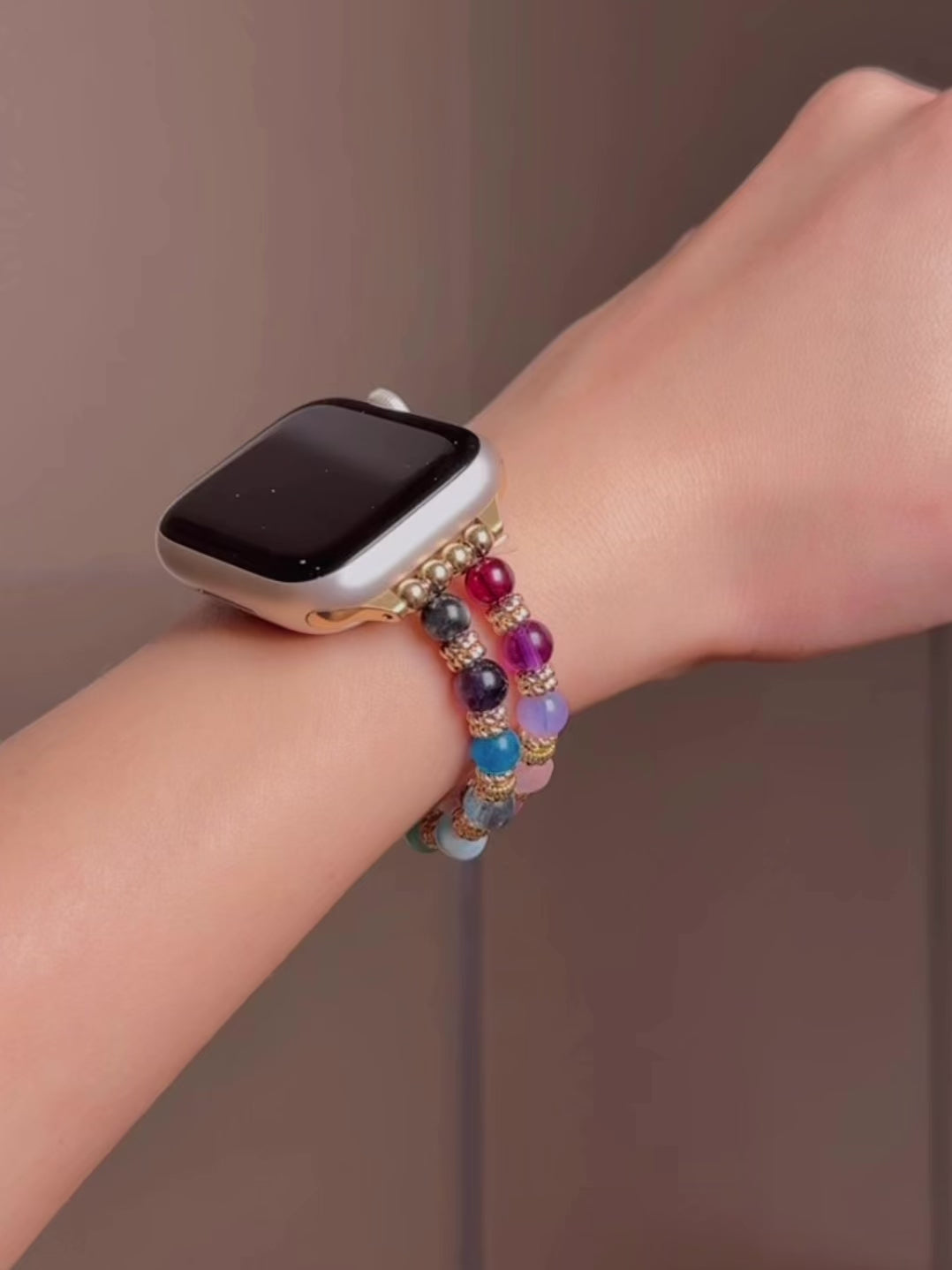 Rainbow Stacker Crystal Watch Band