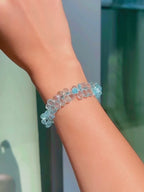 Gem Grade Swiss Blue Topaz Briolette Bracelet