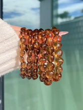 Load and play video in Gallery viewer, Ultra Collector&#39;s Brazilian Whiskey Citrine Puffy Heart Bracelet
