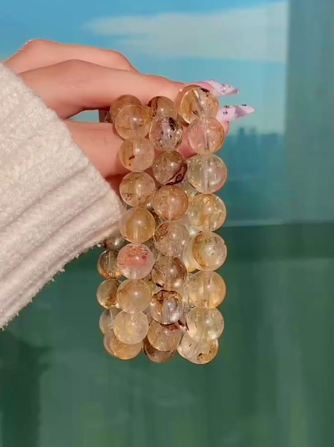 Extra Premium Golden Herkimer Diamond Bracelet