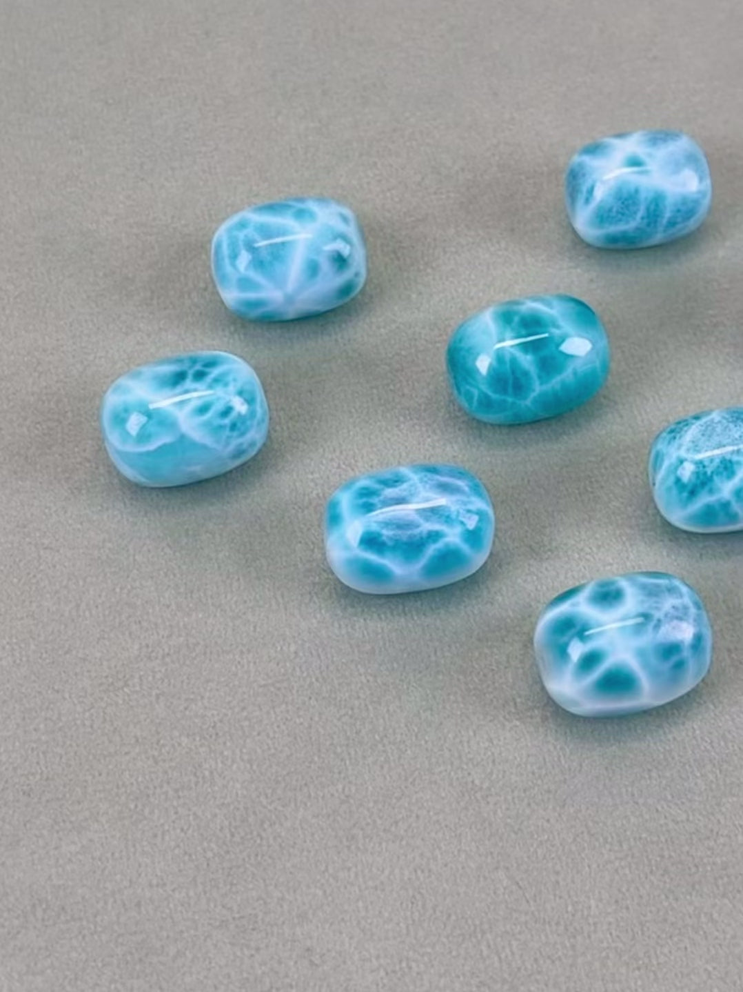 Larimar Barrel Bead