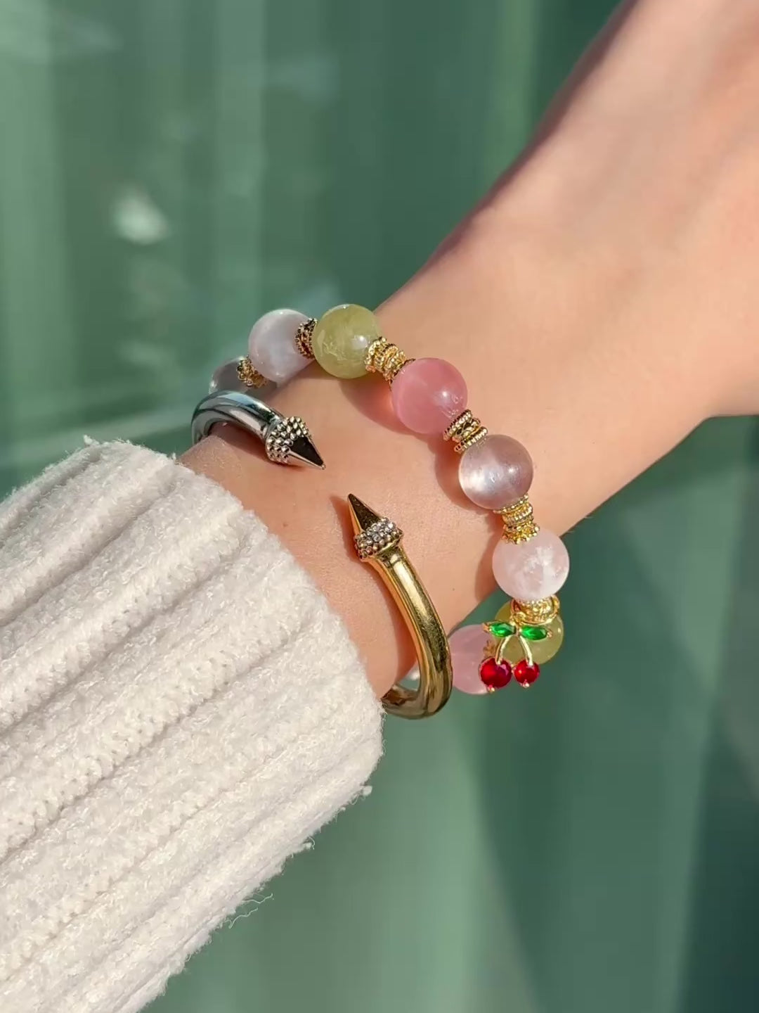 Strawberry Matcha Bracelet
