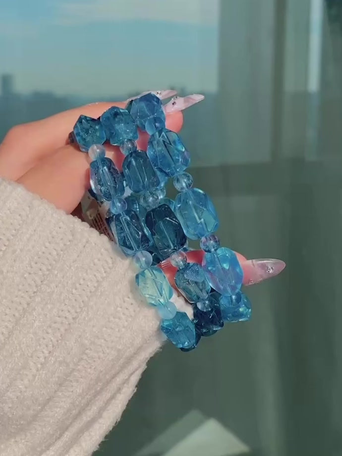 Collector's Devil Aquamarine Freeform Bracelet