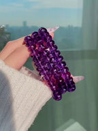 Collector's Faceted Abacus Amethyst Bracelet
