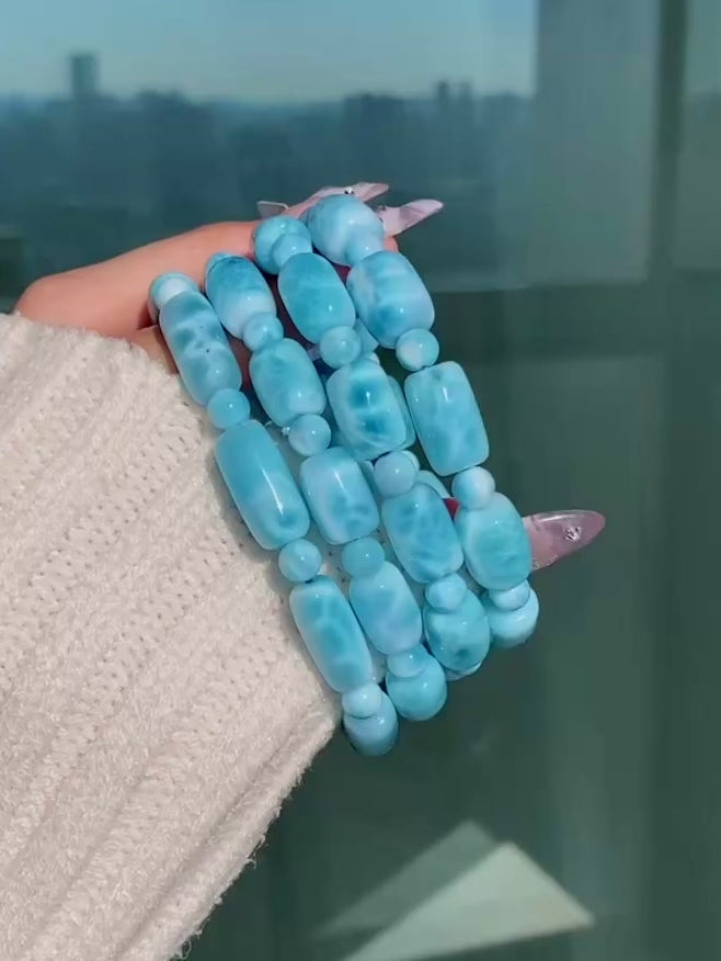 Ultra Collector's Larimar Barrel Bracelet