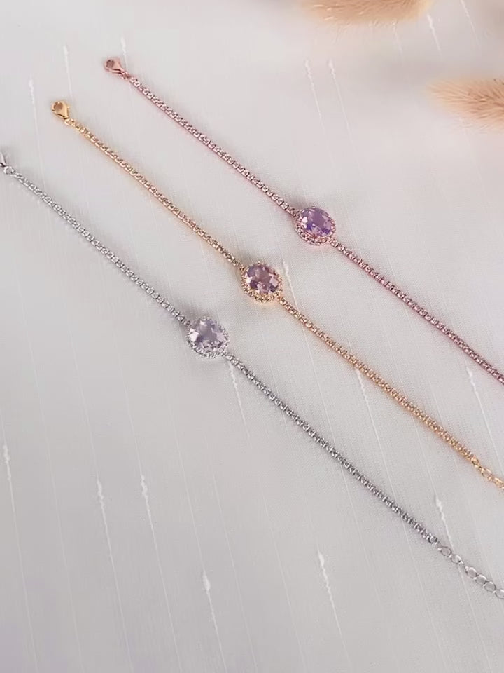 Lavender Moon Quartz Tennis Bracelet