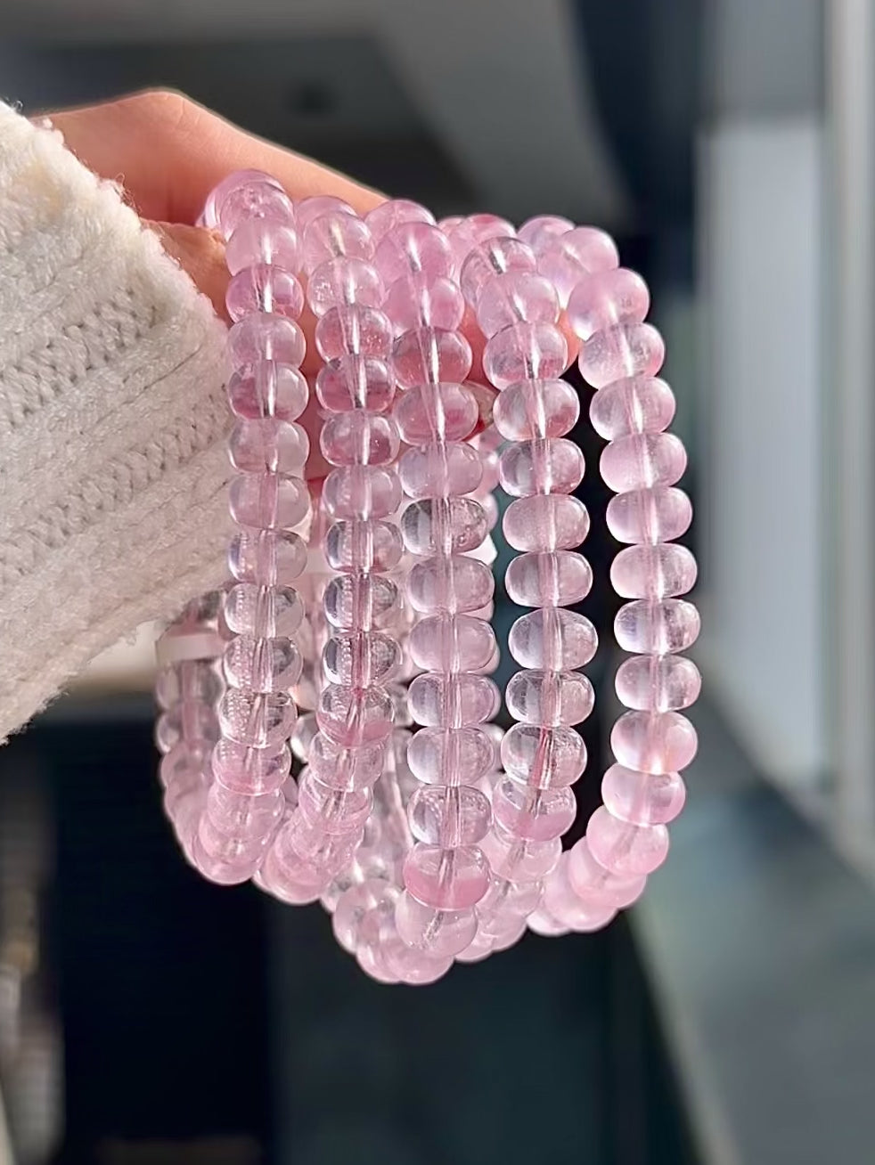 Collector's Pink Morganite Abacus Bracelet