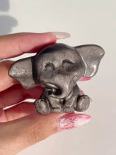Load and play video in Gallery viewer, Silver Obsidian Elephant
