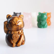 Load image into Gallery viewer, Yellow Tiger&#39;s Eye Fortune Cat
