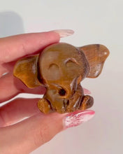 Load and play video in Gallery viewer, Yellow Tiger&#39;s Eye Elephant
