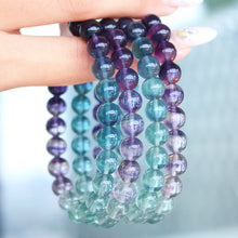 Load image into Gallery viewer, Gradient Rainbow Fluorite Bracelet
