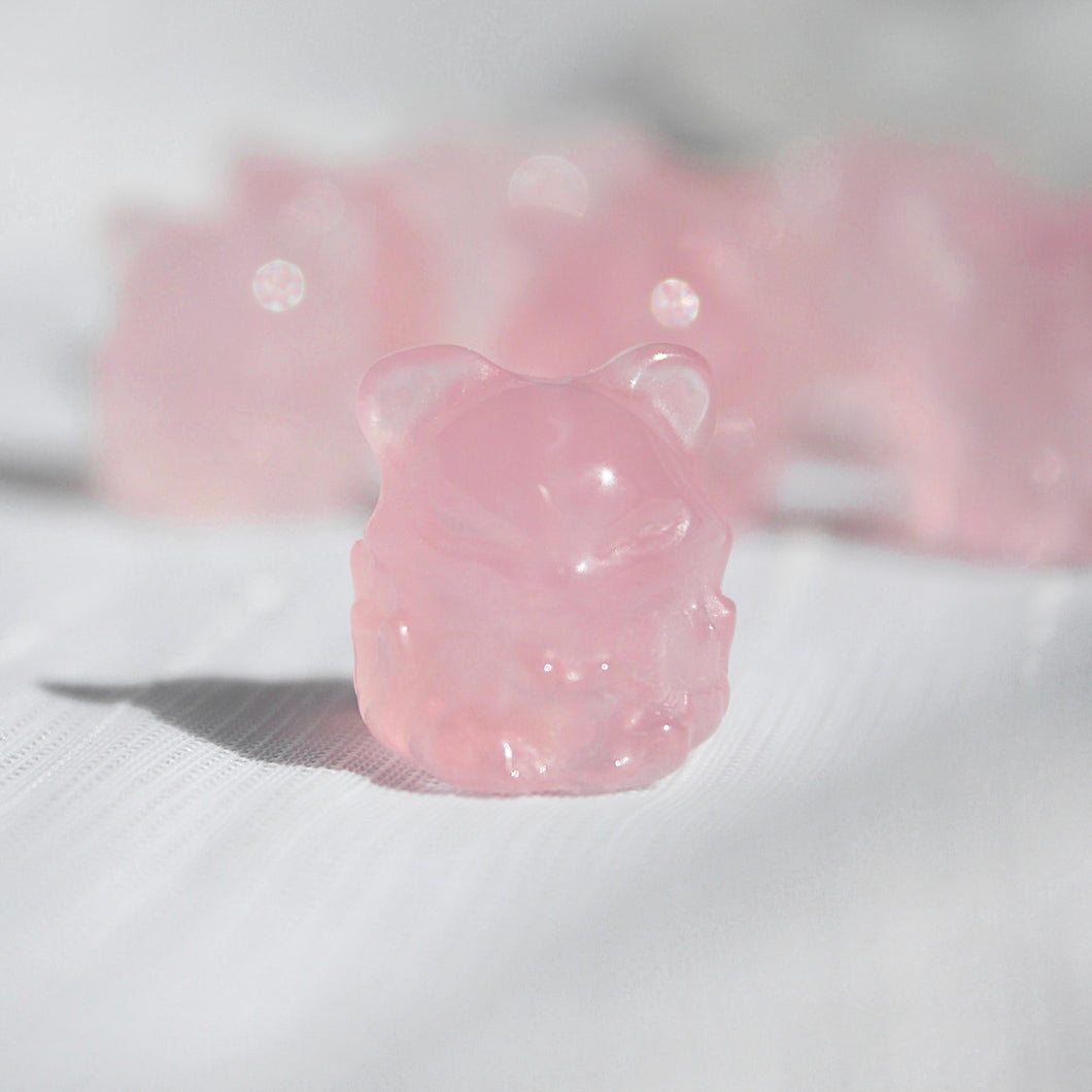 Rose Quartz Nine Tail Fox Charm