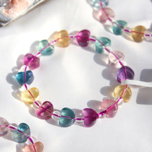 Load image into Gallery viewer, Rainbow Fluorite Heart Bracelet
