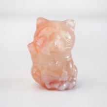 Load image into Gallery viewer, Flower Agate Fortune Cat
