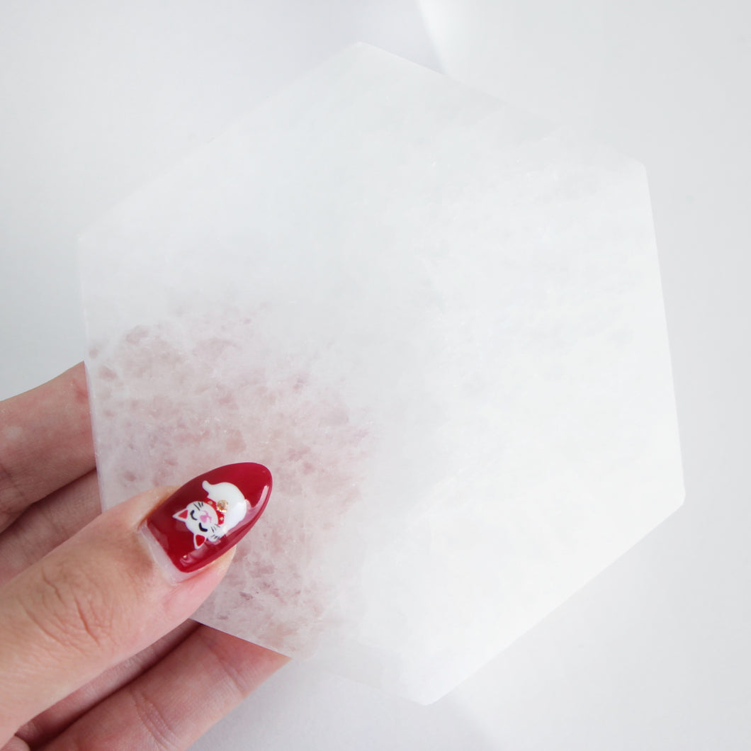 Satin Spar Hexagon Coaster
